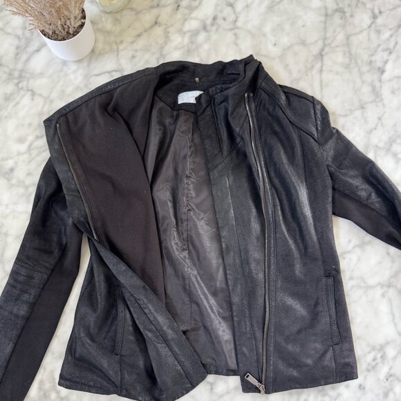 T TAHARI Lamb Leather Jacket – Black – Size M - Picture 7 of 7